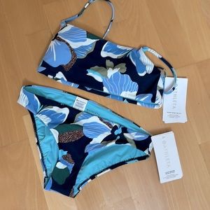 NWT Athleta scoop top bikini top and matching clean medium bottom S